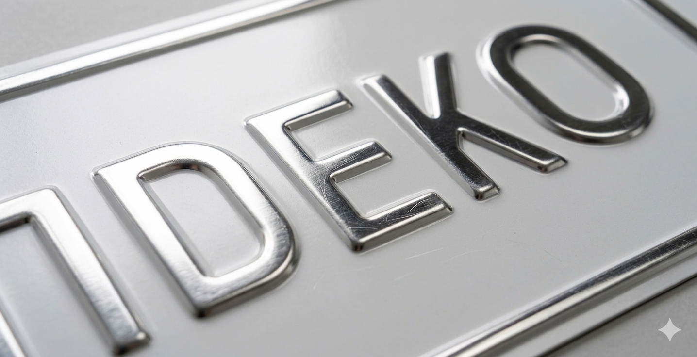 Deko-Kennzeichen aus Aluminium mit echter Prägung von ZulassungsFix